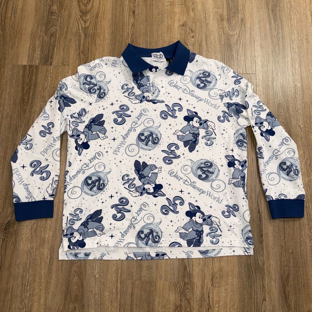 Walt Disney World VAULT Collection 25th Anniversary Mickey long sleeve polo XL